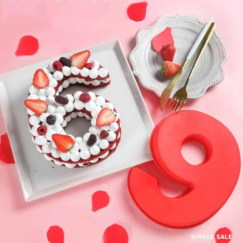 0-9 Alphabet Numbers Shape Cake Mold Fondant Decorating Tools Wedding Birthday Kitchen Baking Pastry Cake Mould Accessories