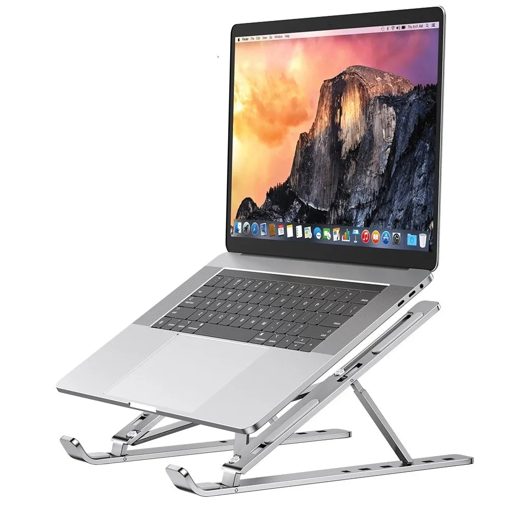 Portable Aluminum Laptop Stand - Foldable Notebook Holder